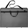 Папка-портфель Lamark А2, 1 отделение, карман внутри, на молнии, с ручками, съемный ремень, серый