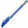 Ручка шариковая BRAUBERG Extra Glide Soft Grey, резиновый упор, 0.35/0.7мм, трехгранная, синяя