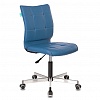 Кресло офисное БЮРОКРАТ CH-330M, крестовина металл, без подлокотников, иск.кожа синяя (OR-03)