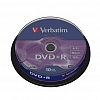 Записываемый DVD-диск в боксе DVD+R VERBATIM 4,7ГБ, 16x, 10шт/уп (43498)