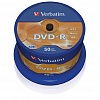 Записываемый DVD-диск в боксе DVD-R VERBATIM 4.7ГБ, 16x, 50шт/уп (43548)
