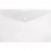Папка-конверт на кнопке Lamark  А4, пластик, 0.18мм, прозрачный, однотонный, бесцветный