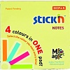 Самоклеящийся блок HOPAX Magic Pads, 76х 76, 4 пастельных цвета, 100л