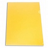 Папка-уголок  А4, пластик, 0.18мм, непрозрачная желтая