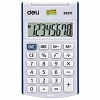 Калькулятор карманный 8 разр. Deli 39217, 105х63х15мм, синий