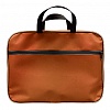 Папка-портфель Lamark, A4, 1 отделение, на молнии, с ручками, внутр. карман, карман снаружи на молнии, текстиль, оранжевая
