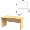 Стол рабочий эргономичный КАНЦ 1400х800х750мм, левый, цвет бук