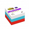 Самоклеящийся блок 3M Post-it Super Sticky 654-6SSR, 76х  76, 90л, "Триколор", 6шт/уп