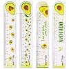 Линейка пластиковая MESHU Avocado, 15см, с блестками, ассорти