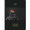 Тетрадь А4   80л, Lamark, обложка ламинированный Soft Touch картон + УФ-лак, гребень, клетка, Virtual Reality №1