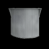 Стойка ресепшен угловая RIVA 950х950х1150мм, радиусный элемент - ролета, Серый
