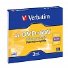 Перезаписываемый DVD-диск DVD+RW VERBATIM 4.7ГБ, 4x,  3шт/уп, Slim Case, (43636)