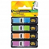 Закладки 3M Post-it Professional 683-4ABX, 11.9х43.2мм, клейкие, пластик, 4 неон.цвета по 35л