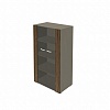 Шкаф New.Tone Nt-43, 880х460х1645мм, стеклянный фасад, орех Ондо/мокко
