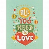 Кристальная (алмазная) мозаика "ФРЕЯ" ALBP-312 постер "Всё, что тебе нужно-любовь" 30 х 40 см