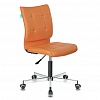 Кресло офисное БЮРОКРАТ CH-330M, крестовина металл, без подлокотников, иск.кожа оранжевая (OR-20)