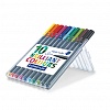 Набор ручек-роллеров STAEDTLER Triplus 403 SB10, 0.4мм, трехгранный корпус, 10 цветов, 10шт/уп