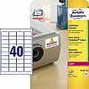 Этикетки самоклеящиеся AVERY-ZWECKFORM L6140-20, 45.7х25.4мм, 40шт на листе, полиэстерные "Тройная стойкость", 20л/уп