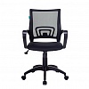 Кресло офисное БЮРОКРАТ CH-695N, крестовина пластик, спинка сетка черная, сиденье ткань черная (TW-01/TW-11)