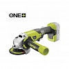 Шлифмашина угловая аккумуляторная RYOBI R18AG-0 ONE+, 18В, без АКБ, без ЗУ (5133001903)