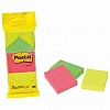 Самоклеящийся неоновый блок 3M Post-it Original 6812, 38х51мм, 100л, неоновая радуга, 3шт/уп