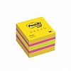 Самоклеящийся блок 3M Post-it Optima 2051-ONY, 51х51мм, 400л, "Лето", 3 цвета, желтая неоновая радуга