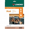 Фотобумага LOMOND А4, 230г/м2, матовая, одностороняя, 50л (0102016)