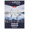 "VISTA-ARTISTA" WCTC-A5 Альбом для акварели 100% хлопок 300 г/м2 A5 14.8 х 21 см склейка с одной стороны 12 л. среднезернистая